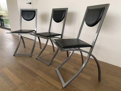 3x KFF Karl Friedrich Förster chaises à sinus