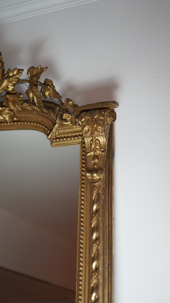 Image 1 of Unique Antique Crested Mirror