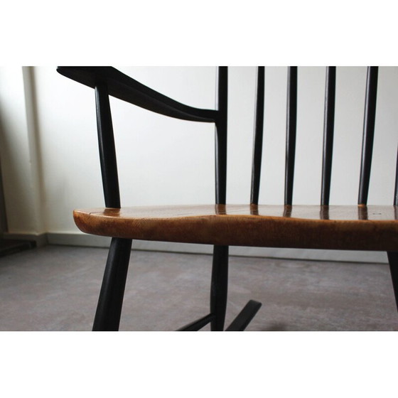 Image 1 of Vintage beech rocking chair by Ilmari Tapiovaara for Asko