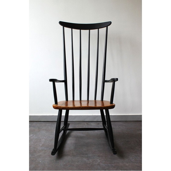 Image 1 of Vintage beech rocking chair by Ilmari Tapiovaara for Asko