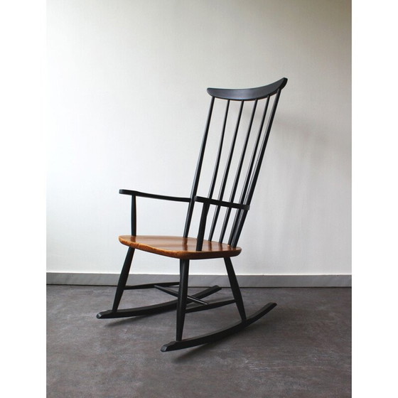 Image 1 of Vintage beech rocking chair by Ilmari Tapiovaara for Asko