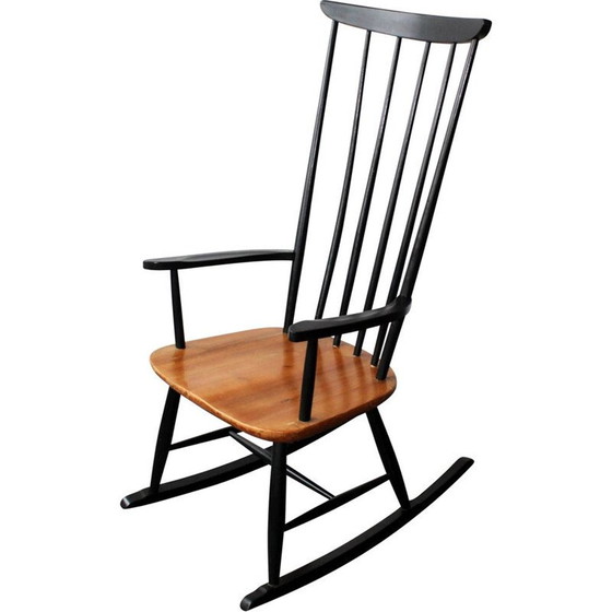 Image 1 of Vintage beech rocking chair by Ilmari Tapiovaara for Asko