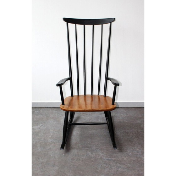 Image 1 of Vintage beech rocking chair by Ilmari Tapiovaara for Asko