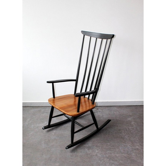 Image 1 of Vintage beech rocking chair by Ilmari Tapiovaara for Asko