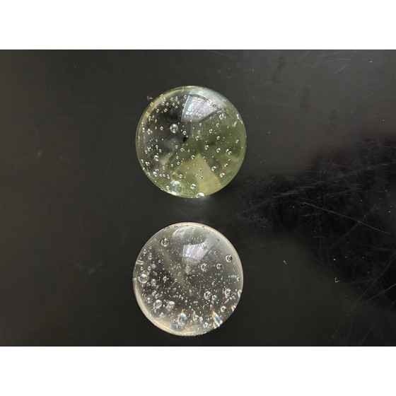 Image 1 of Sulfides vintage paperweight in bubbled crystal, 1970