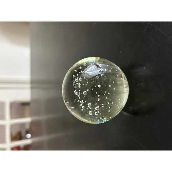 Image 1 of Sulfides vintage paperweight in bubbled crystal, 1970