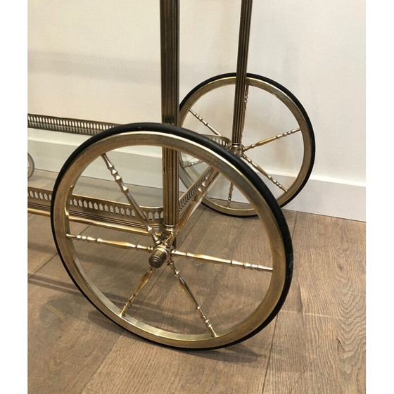 Image 1 of Carrello vintage in ottone argentato, Francia 1940