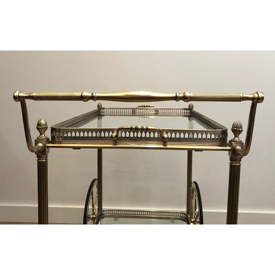 Image 1 of Carrello vintage in ottone argentato, Francia 1940