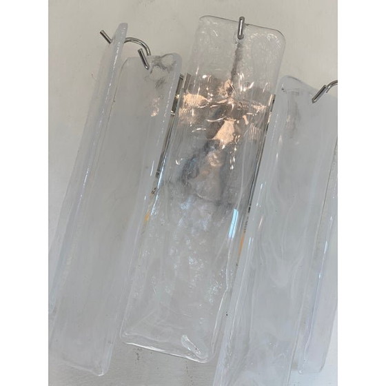 Image 1 of Applique in vetro di Murano con listelli di alabastro bianco veneziano