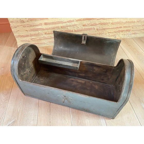 Image 1 of Baule portaoggetti in metallo vintage