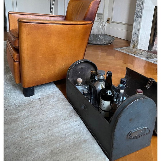 Image 1 of Baule portaoggetti in metallo vintage