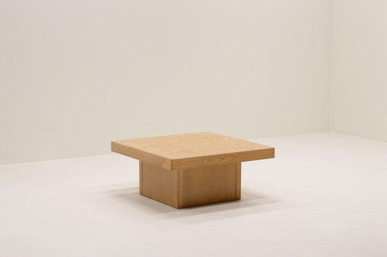 Image 1 of Oak Mosaic Coffee Table In The Style Of Rolf Middelboe & Gorm Lindum For Tranekaer, 1980S.