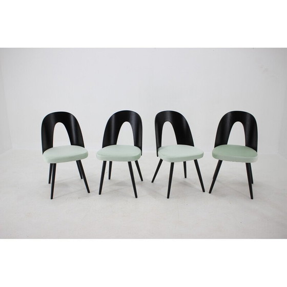 Image 1 of Set of 4 vintage wooden dining chairs by Antonin Suman, Czechoslovakia 1960