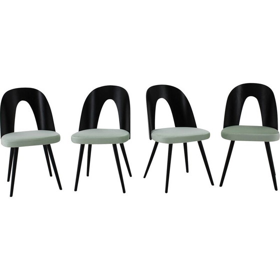Image 1 of Set of 4 vintage wooden dining chairs by Antonin Suman, Czechoslovakia 1960