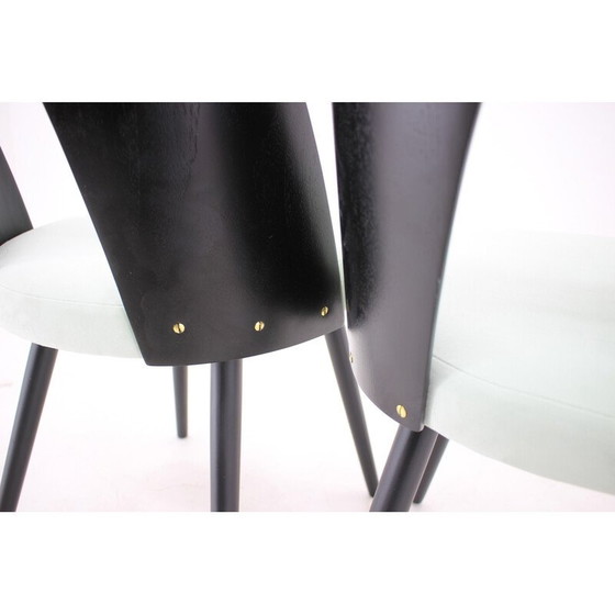 Image 1 of Set of 4 vintage wooden dining chairs by Antonin Suman, Czechoslovakia 1960