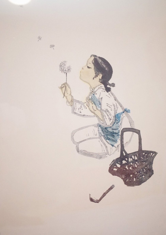 Image 1 of Wu Fan "Dandelion" lithograph print