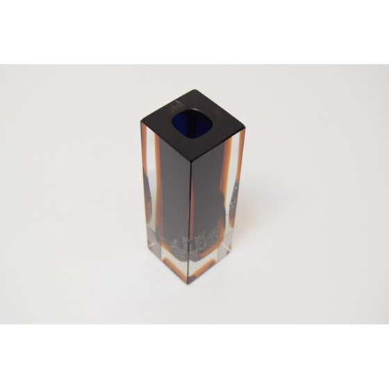 Image 1 of Vintage cut vase "Night sky" by Pavel Hlava, Czechoslovakia 1950