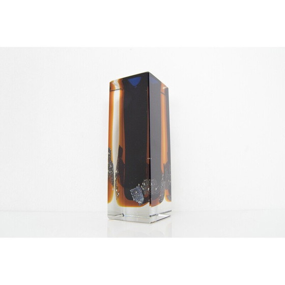 Image 1 of Vintage cut vase "Night sky" by Pavel Hlava, Czechoslovakia 1950