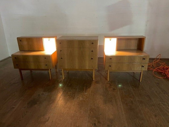 Image 1 of Set of 3 bedside tables from GDR