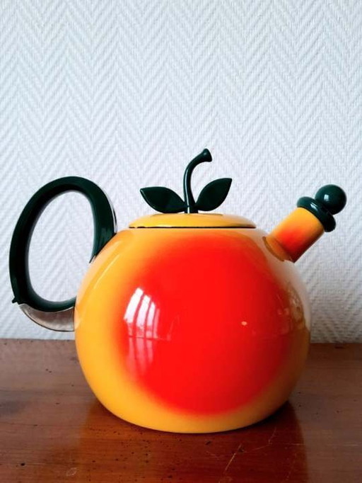 2X Capco Metal Fruit Teapots