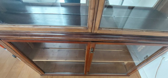 Image 1 of Antique English Mahogany Display Cabinet - Apothecary Cabinet Ca. 1920