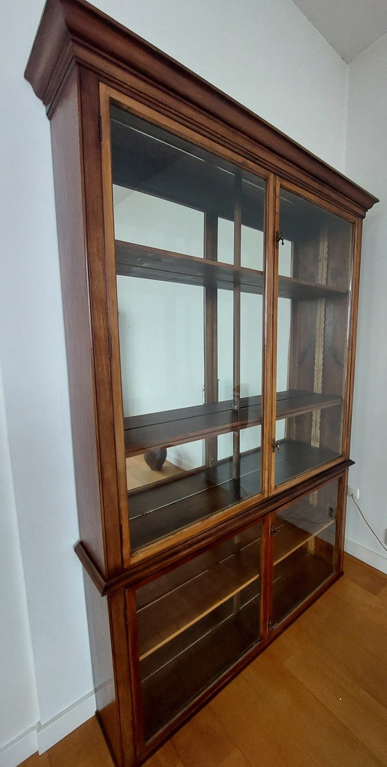 Image 1 of Antique English Mahogany Display Cabinet - Apothecary Cabinet Ca. 1920