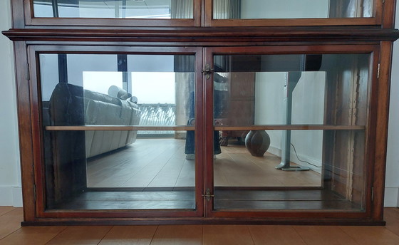 Image 1 of Antique English Mahogany Display Cabinet - Apothecary Cabinet Ca. 1920