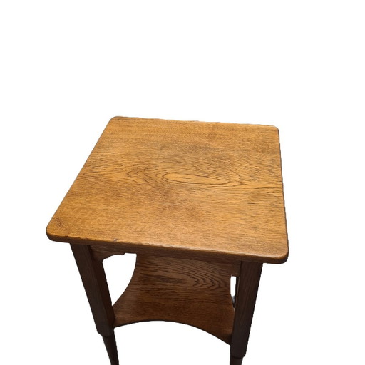 Antique Oak Side Table or Plant Table, Circa 1900