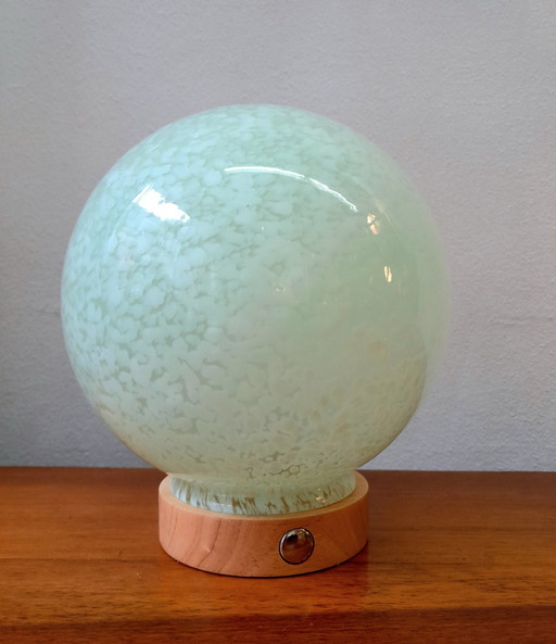 Table Lamp Verre De Clichy Vert D'Eau