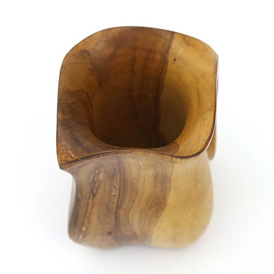 Image 1 of Vintage vase in shaped wood, 1960