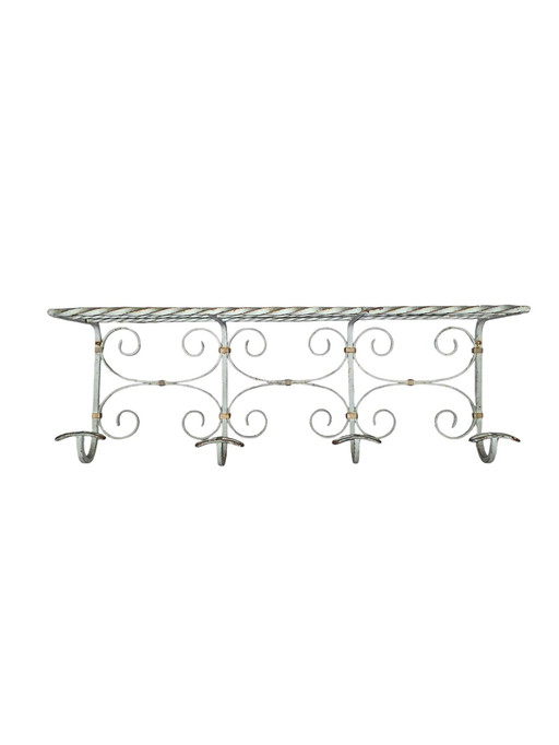 Antique Wrought Iron Coat Rack