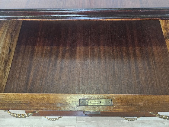 Image 1 of Large Art Decò Sideboard In Mahogany Burl With Maple Inlays