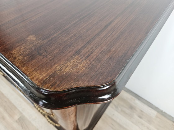 Image 1 of Large Art Decò Sideboard In Mahogany Burl With Maple Inlays