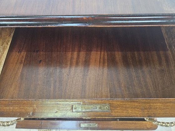 Image 1 of Large Art Decò Sideboard In Mahogany Burl With Maple Inlays