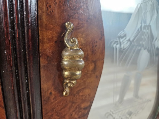 Image 1 of Large Art Decò Sideboard In Mahogany Burl With Maple Inlays