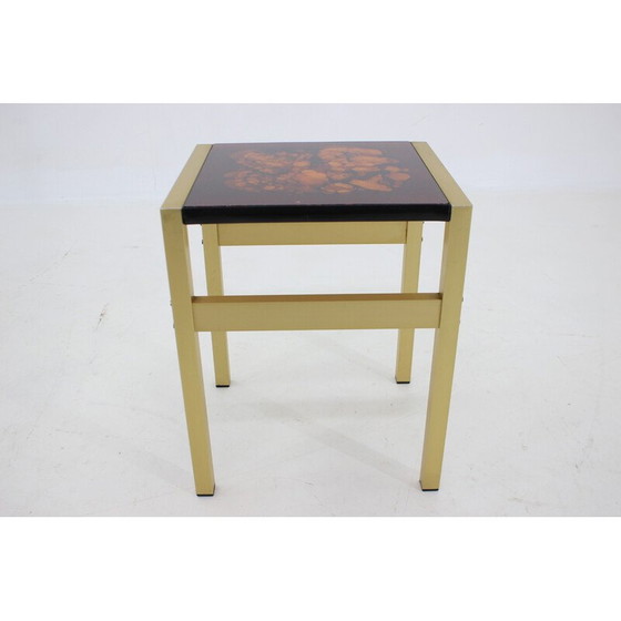 Image 1 of Vintage brass and glass side table, Italy 1960s