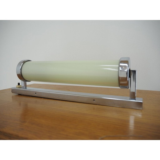 Vintage Bauhaus chrome tubular wall lamp, 1930s
