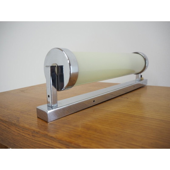 Image 1 of Lampada da parete tubolare cromata vintage Bauhaus, anni '30
