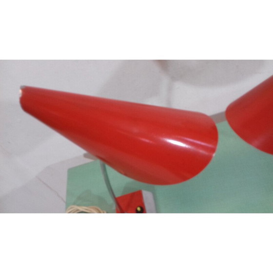 Image 1 of Pair of vintage metal lamps by Josef Hůrka for Napako, Czechoslovakia 1960