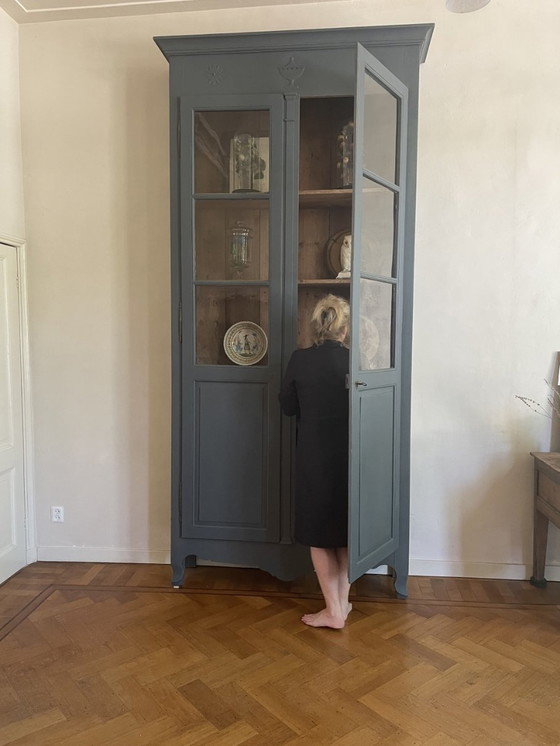 Image 1 of Tall 18E Century Display Cabinet Serving Cabinet Kitchen Cabinet 3 M French