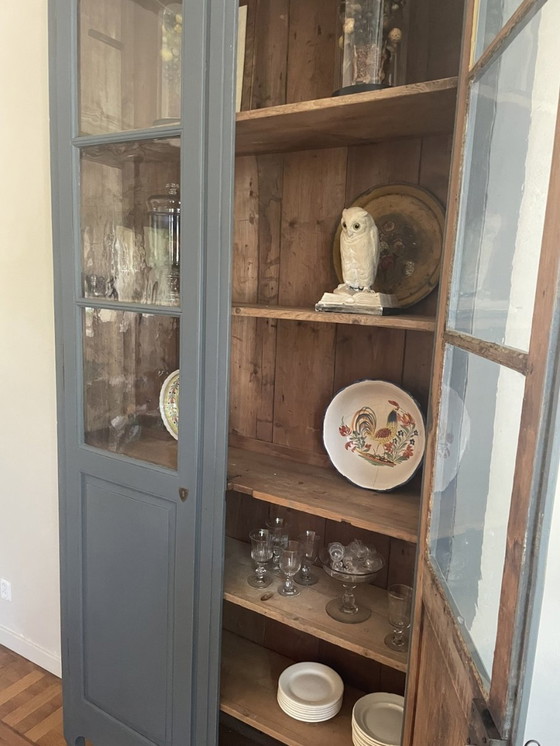 Image 1 of Tall 18E Century Display Cabinet Serving Cabinet Kitchen Cabinet 3 M French