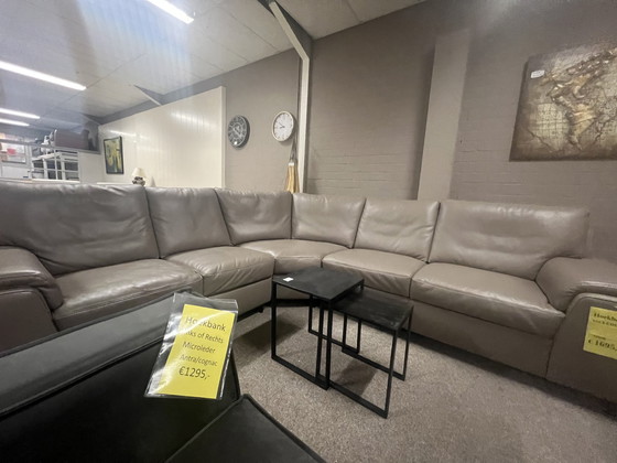 Image 1 of Luxury Corner Sofa In Genuine Leather - Now For Only €1696!