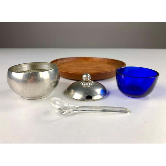 Image 1 of Vintage pewter salt cellar by Just Andersen, Denmark 1940