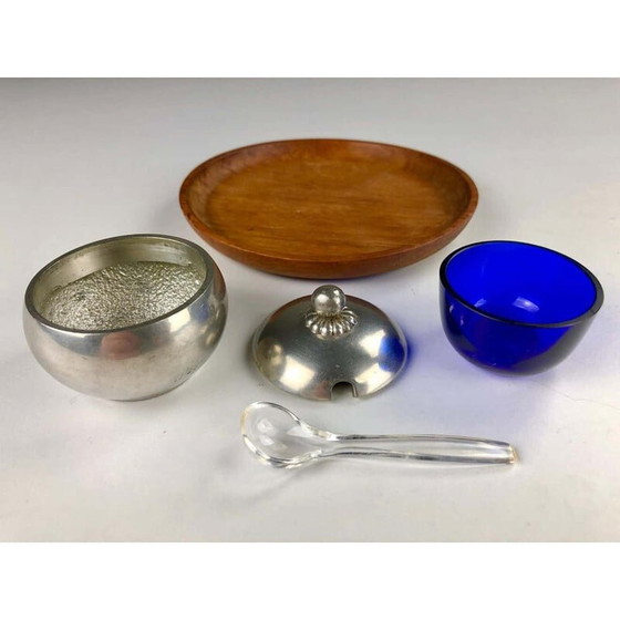 Image 1 of Vintage pewter salt cellar by Just Andersen, Denmark 1940