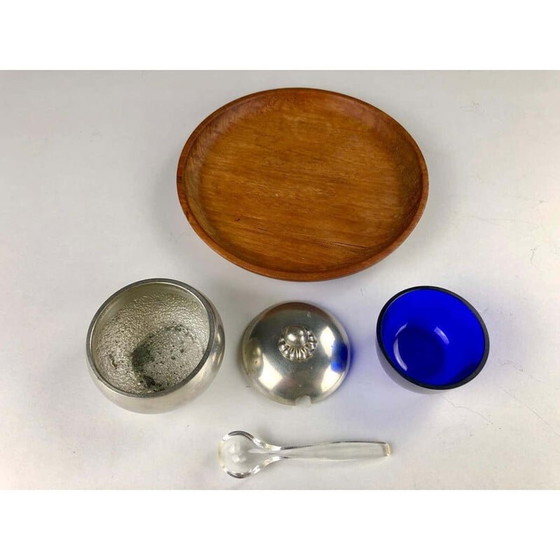 Image 1 of Vintage pewter salt cellar by Just Andersen, Denmark 1940