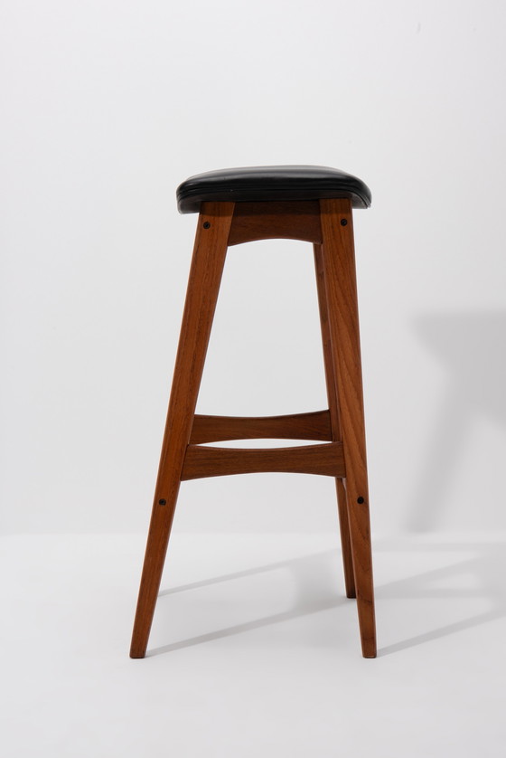 Image 1 of Rare Set Of 4 Bar Stools - Johannes Andersen