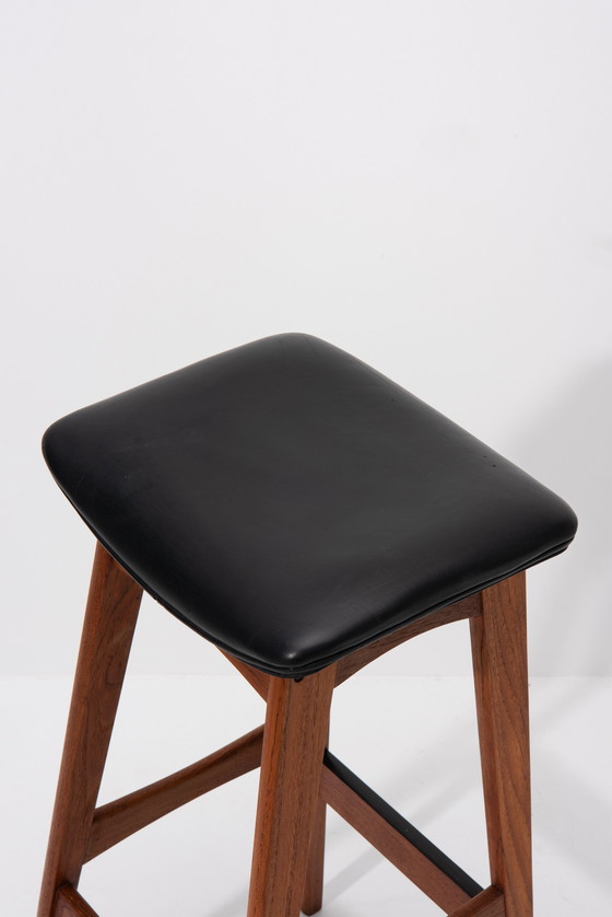 Image 1 of Rare Set Of 4 Bar Stools - Johannes Andersen