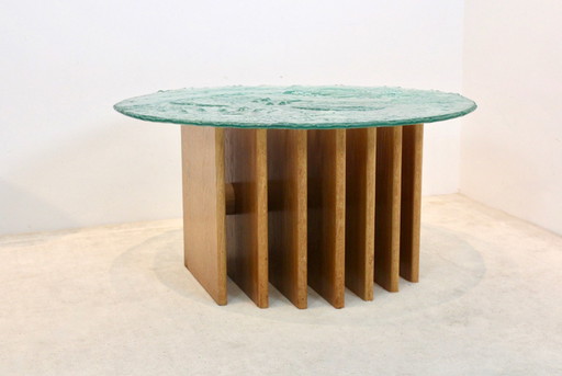 Heinz Lilienthal Sculptural Glass Top Coffee Table