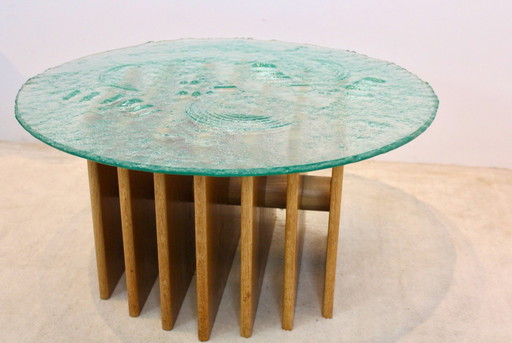 Heinz Lilienthal Sculptural Glass Top Coffee Table