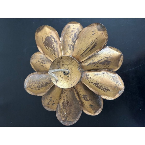 Image 1 of Vintage brass lotus wall lamp, 1970